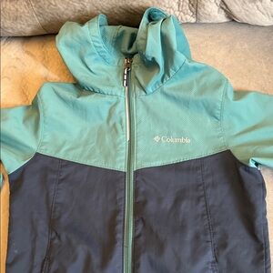 Columbia Kids' Teal and Dark Gray Raincoat